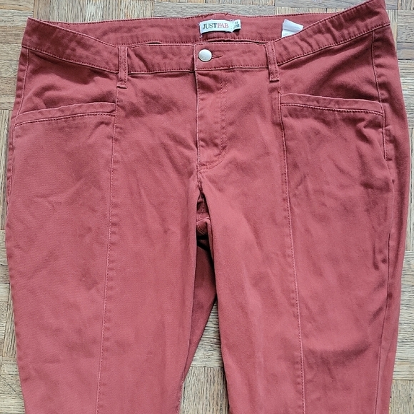 Just Fab Plus Size 33 Rust Red Pants Nwt - Picture 3 of 8